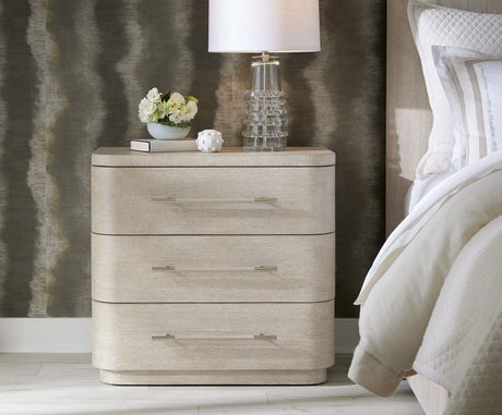 Modern Mood Three Drawer Nightstand - Beige by Hooker Furniture - View 2