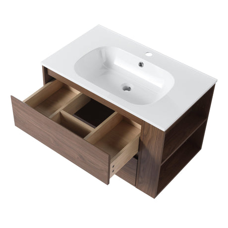 30" Wall Mounting Bathroom Vanity With Gel Sink (BVB005530BNO) - W999102535 - image - 24