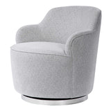 Hobart Casual Swivel Chair - Light Gray by Uttermost - View 5