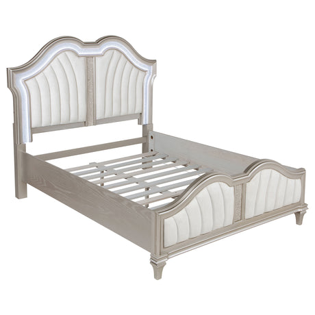 Katerina Ivory/Silver Oak 5-piece Queen Platform Bedroom Set - sold by Home Elegance USA