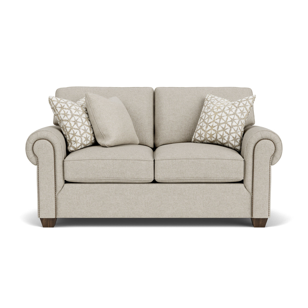 Carson Fabric Loveseat, Nailhead Trim | Flexsteel