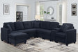 Sectional Sofa, Dark Blue - sold by Home Elegance USA