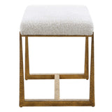 Midas Small Bench - Gold / White by Uttermost - View 5