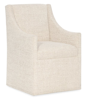 Eleana Castered Arm Chair - Beige by Hooker Furniture - View 1
