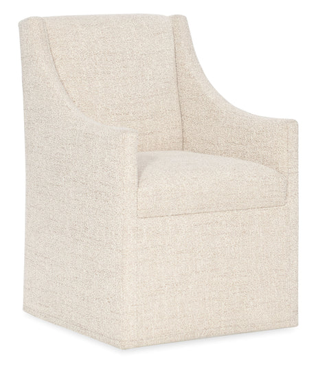 Eleana Castered Arm Chair - Beige by Hooker Furniture - View 1