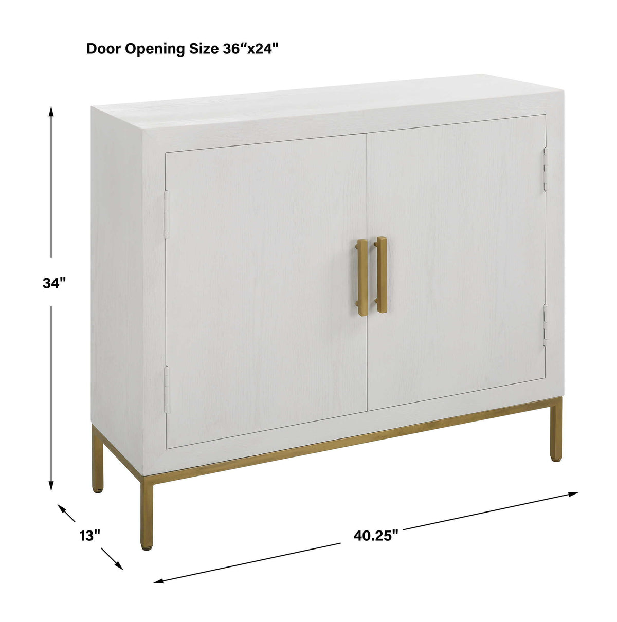 Front Range 2 Door Cabinet - White by Uttermost - View 12