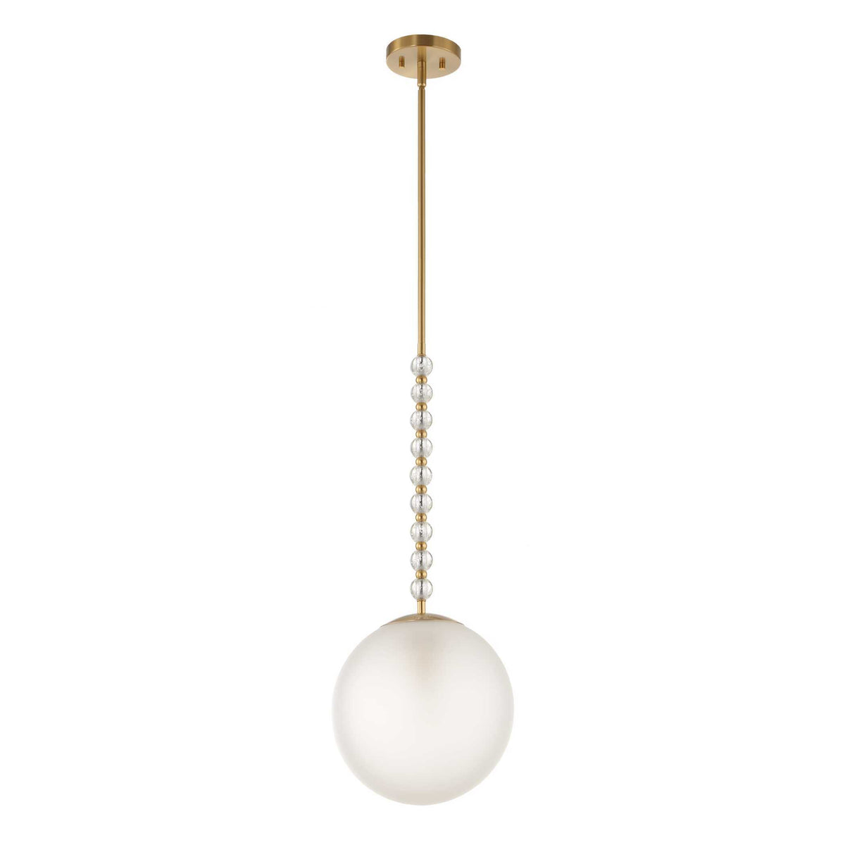 Ripple 1 Light Frost Glass Pendant - Gold by Uttermost - View 5