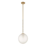 Ripple 1 Light Frost Glass Pendant - Gold by Uttermost - View 5