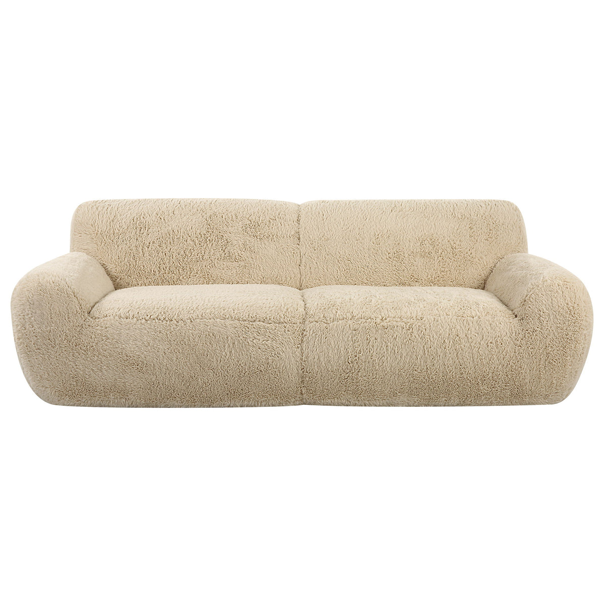 Abide Rounded Sheepskin Sofa - Beige by Uttermost - View 1