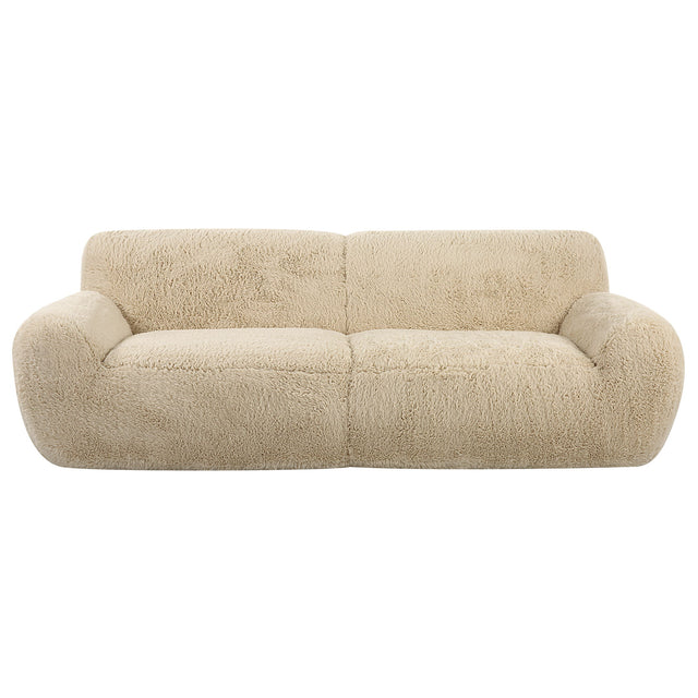 Abide Rounded Sheepskin Sofa - Beige by Uttermost - View 1