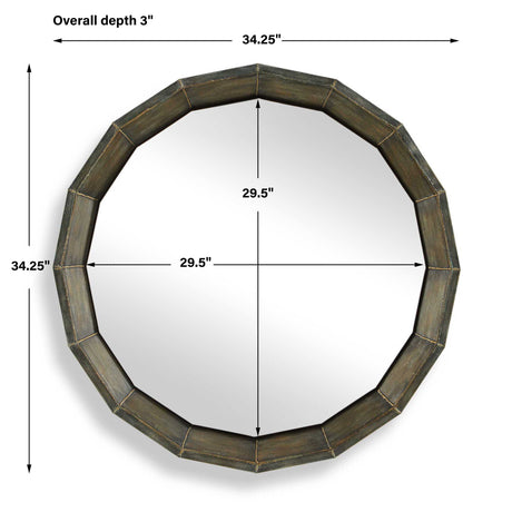 Neve Round Mirror - Bronze by Uttermost - View 6