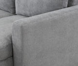 Serenity Gray Fabric Reversible Sleeper Sectional Sofa with Storage Chaise - Home Elegance USA