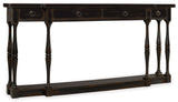 Sanctuary 4-Drawer Thin Console Ebony - Black / Dark Brown by Hooker Furniture - View 1