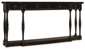 Sanctuary 4-Drawer Thin Console Ebony - Black / Dark Brown by Hooker Furniture - View 1