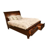 Baltimore King Storage Platform Bed Made with Wood in Dark Walnut - 808857551764 - Home Elegance USA - 3