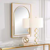Crisanta Gloss White Arch Mirror by Uttermost - View 3