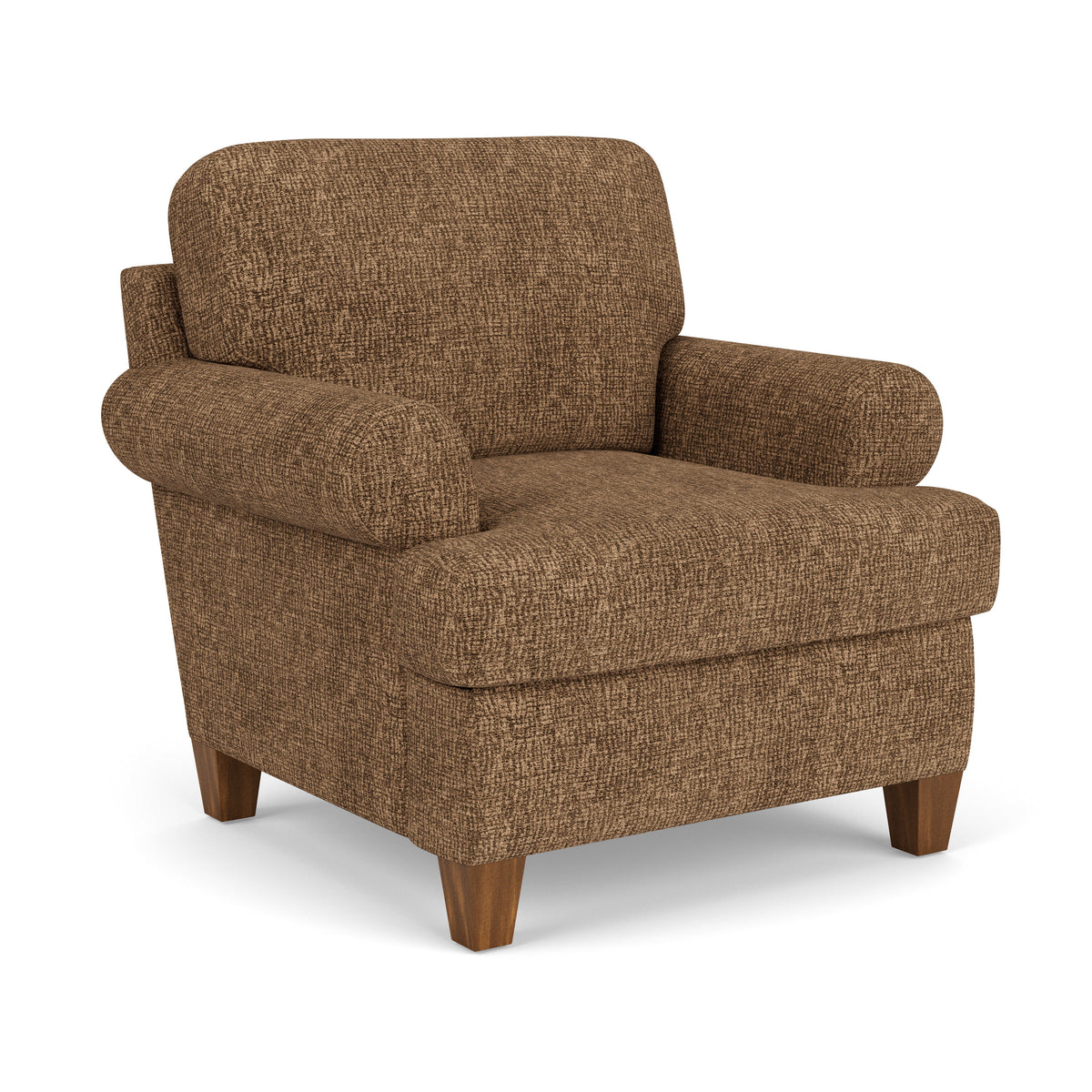 Moxy Fabric Arm Chair, T-Shaped Seat Cushion, Curved Sock Arms | Flexsteel