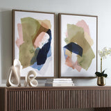 Abstract Afternoon Framed Canvases (Set of 2) - Blue / Green by Uttermost - View 3