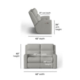Score Transitional Fabric Power Reclining Loveseat With Power Headrests & Lumbar | Flexsteel