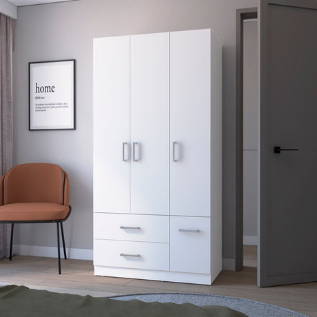 Four Door Armoire Crosby, Bedroom, White - sold by Home Elegance USA