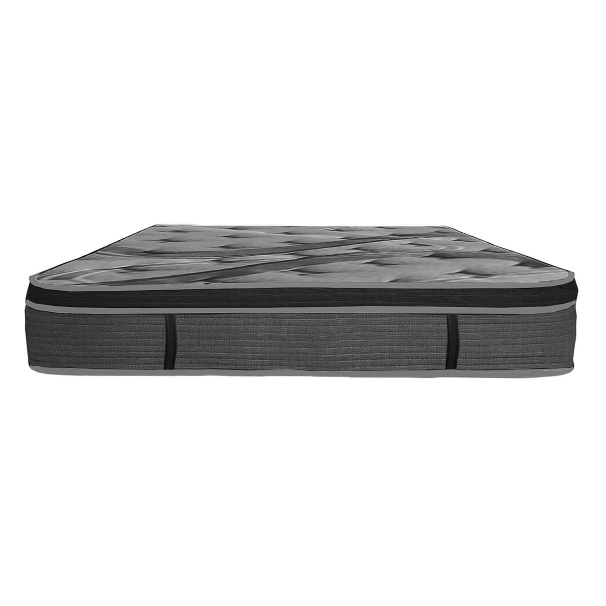 Premium 14in Full Size Memory Foam Mattress in a Box, Plush Euro Top Hybrid Pocket Coil Mattress, Gray
