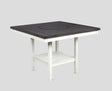 1pc Contemporary Transitional Counter Height Dining Table with 20-Inch Lazy Susan Chalk Gray Finish Wooden Wood Veneers Solid Wood Dining Room Furniture