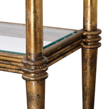 Elenio Glass Console Table - Gold by Uttermost - View 4