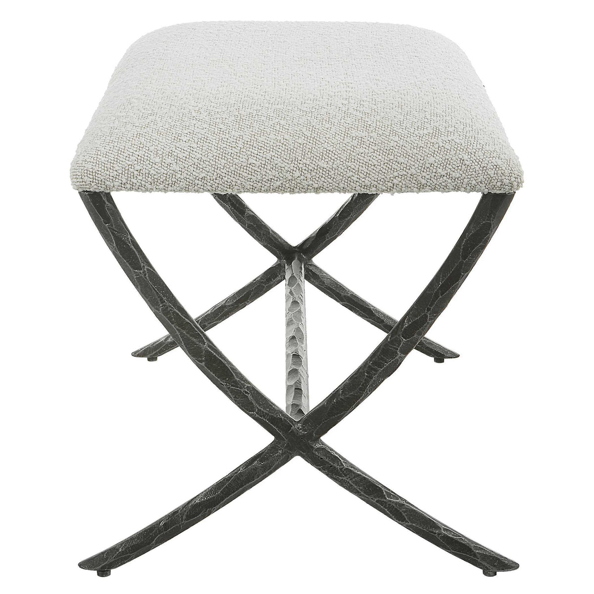Brisby Fabric Small Bench - Light Gray by Uttermost - View 5