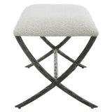 Brisby Fabric Small Bench - Light Gray by Uttermost - View 5