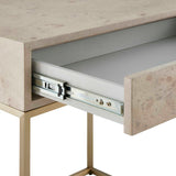 Pembrook Side Table Light Washed / Brass - Beige / Gold by Uttermost - View 8