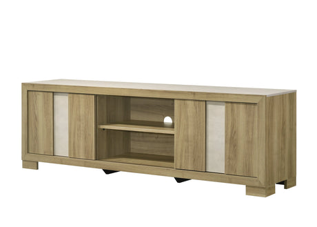 1pc Entertainment Console Rustic Charm Driftwood Wood Finish Open Shelf Living Room Furniture - sold by Home Elegance USA
