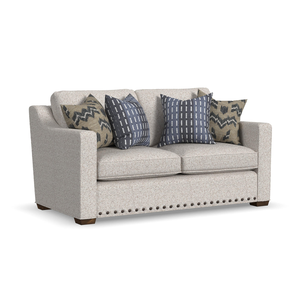 Milo Fabric Loveseat With Nailhead Trim | Flexsteel