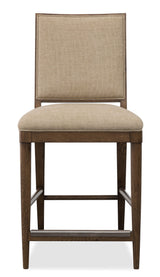 Cashiers Counter Chair Chestnut / Willarae Cashew - Dark Brown / Beige by Hooker Furniture - View 3