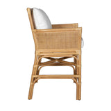 Pacific Rattan Counter Stool - Light Brown / White by Uttermost - View 4