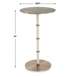 Cyprus Accent Table Brass / White - Gold / White by Uttermost - View 5