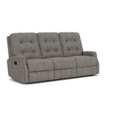 Devon Transitional Fabric Reclining Sofa With Nailhead Trim | Flexsteel