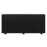 Stevenson Chiseled 4 Door Cabinet Black / Brown / Woodtone - Dark Brown by Uttermost - View 7