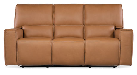 Miles Zero Gravity Power Sofa With Power Headrest - Light Brown by Hooker Furniture - View 7