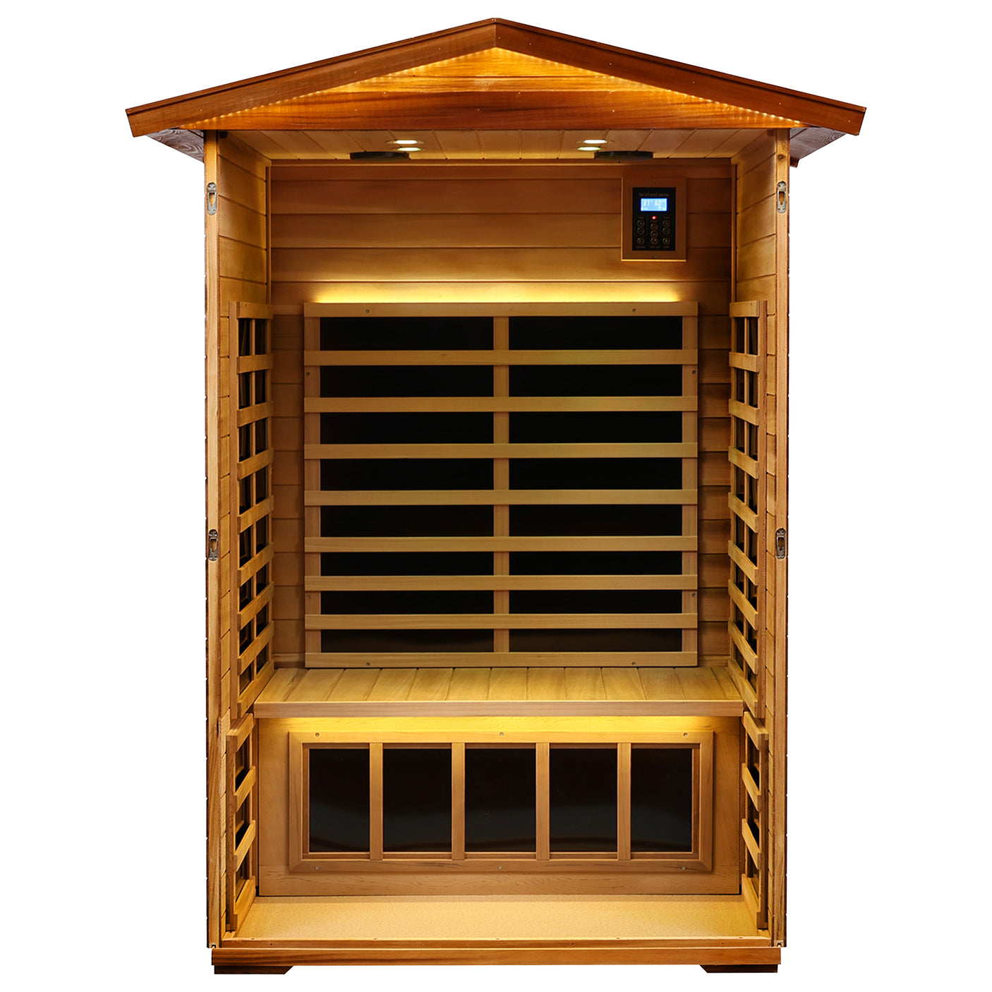 Two-person far-infrared outdoor sauna - Home Elegance USA