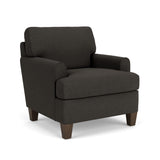 Moxy Fabric Chair, T-Shaped Seat Cushion, Rounded Mailbox Arms | Flexsteel