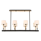 Franconia 8 Light Pendant - Black / White by Uttermost - View 6