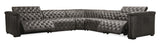 Savion Grandier 5-Piece Sectional With 2 Power Recline Power Headrest - Dark Gray by Hooker Furniture - View 1