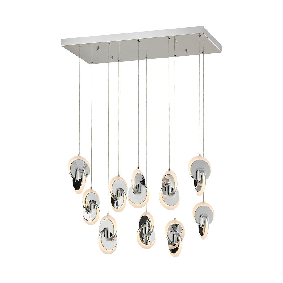 Deuterium Rectangular Chandelier // Chrome  | Finesse - Home Elegance USA