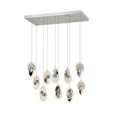 Deuterium Rectangular Chandelier // Chrome  | Finesse - Home Elegance USA