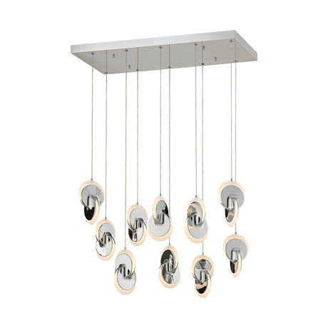 Deuterium Rectangular Chandelier // Chrome  | Finesse - Home Elegance USA