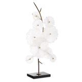 Glass Garden Table Sculpture Gold / White - White / Gold by Uttermost - View 1