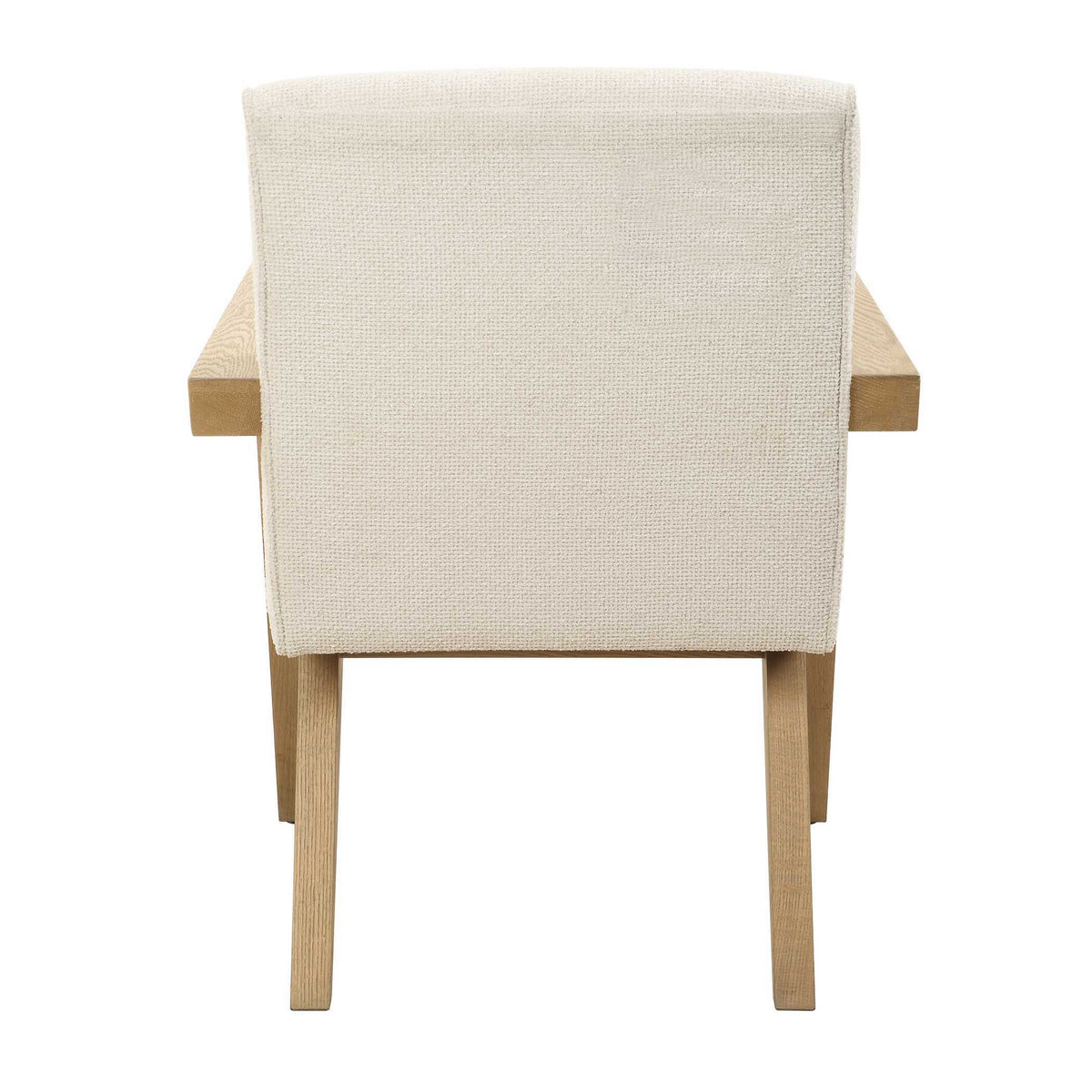 Blakely Dining Arm Chair - White / Light Brown by Uttermost - View 6
