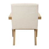Blakely Dining Arm Chair - White / Light Brown by Uttermost - View 6
