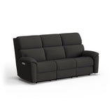 Porter Transitional Power Reclining Sofa With Console & Power Headrests & Lumbar | Flexsteel
