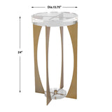 Kolkata Accent Table Brass - Gold by Uttermost - View 8